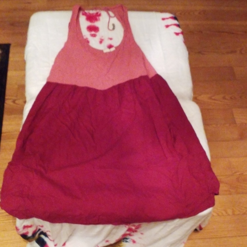 ROXY DRESS ...BURGUNDY/ PINK..